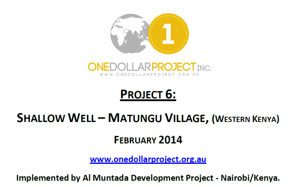 Project 6 – Shallow Well Matungu Village